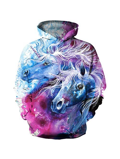 HaniLav Kids Novelty 3D Printed Sweatshirt Girl Boy Galaxy Pullover Hoodies