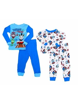 Thomas The Train Boys' 4-Piece Cotton Pajama Set