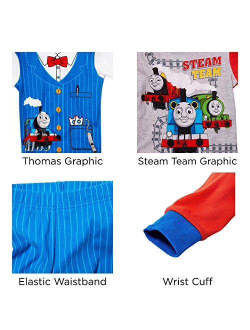 Thomas The Train Boys' 4-Piece Cotton Pajama Set