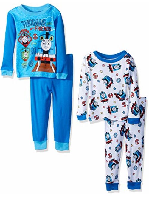 Thomas The Train Boys' 4-Piece Cotton Pajama Set