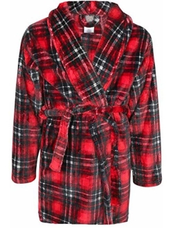 Sleep On It Boy's Coral Fleece Printed Medium Length Robe