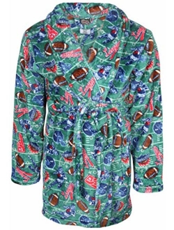 Sleep On It Boy's Coral Fleece Printed Medium Length Robe