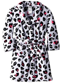 Komar Kids Girls' Heart Velvet Fleece Robe