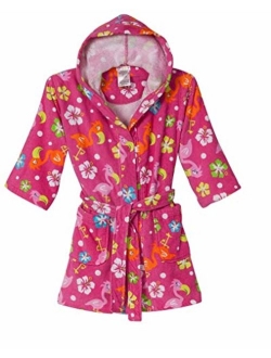 Komar Kids Girls' Heart Velvet Fleece Robe