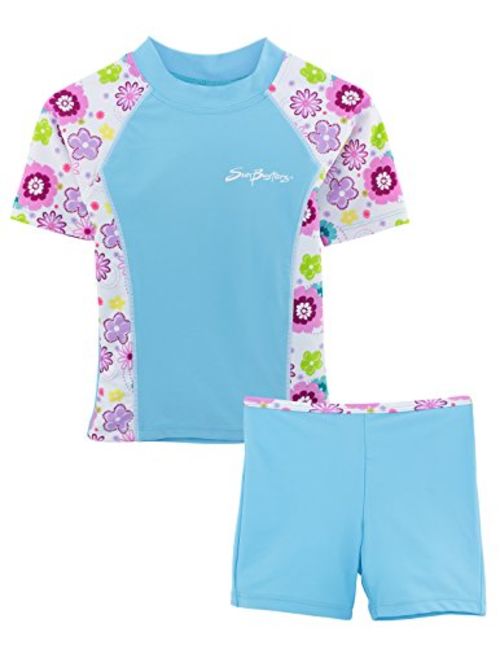 SunBusters Girls Fitted Swim Set 12 mos-12 yrs, UPF 50+ Sun Protection