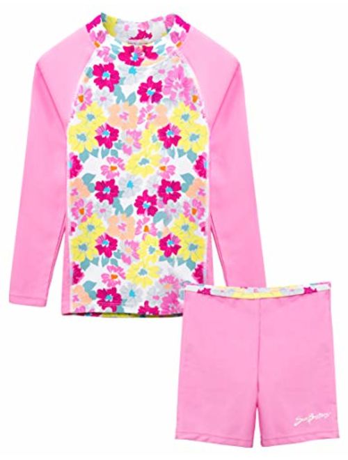 SunBusters Girls Fitted Swim Set 12 mos-12 yrs, UPF 50+ Sun Protection