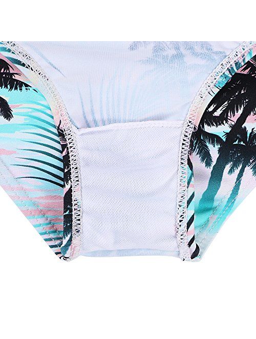 TFJH E Girls Swimsuit SPF UPF 50+ UV 3PCS Rash Guard Swimwear Sunsuits Zipper