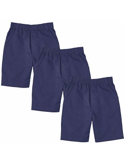 unik Boys All Elastic Waist Pull up Shorts Navy Khaki Black Hunter Green Blue