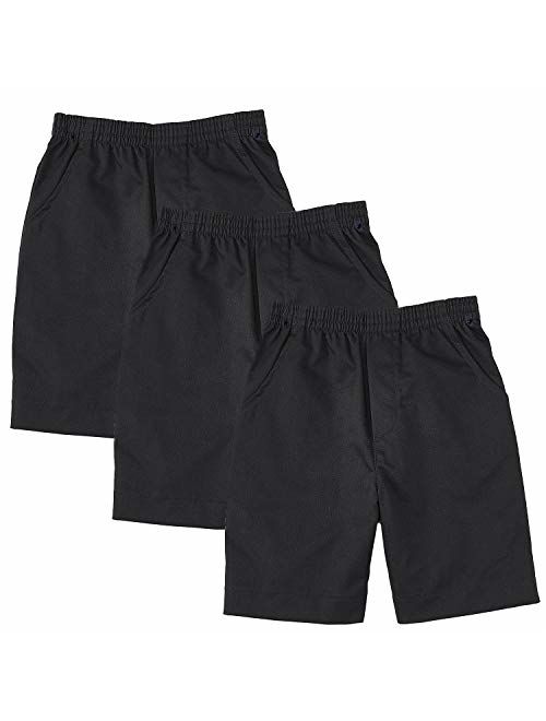 unik Boys All Elastic Waist Pull up Shorts Navy Khaki Black Hunter Green Blue