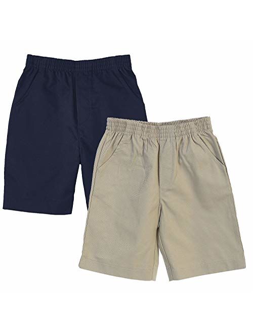 unik Boys All Elastic Waist Pull up Shorts Navy Khaki Black Hunter Green Blue