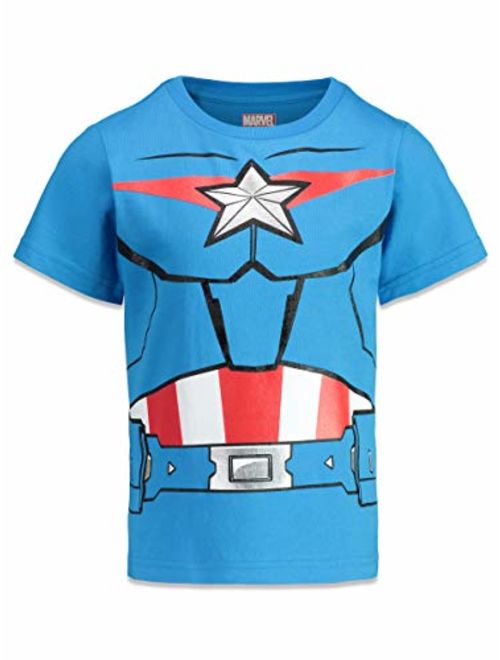 Marvel Avengers Boys 4 Pack T-Shirts Black Panther Hulk Iron Man Captain America