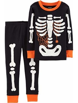 Baby and Toddler Boys Glow In The Dark Assorted Halloween 2 Piece Pajama Sets