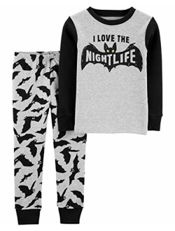Baby and Toddler Boys Glow In The Dark Assorted Halloween 2 Piece Pajama Sets