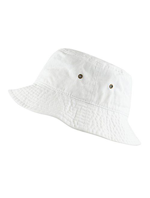 The Hat Depot Youth Kids Washed Cotton Packable Bucket Travel Hat Cap