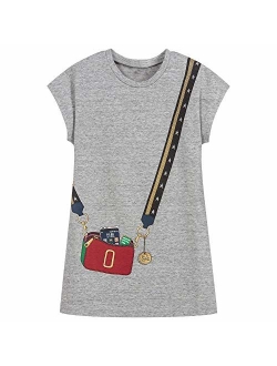 BEILEI CREATIONS Toddler Girls Tunic Short Sleeve Dress Cotton Summer Casual T-Shirt Dresses