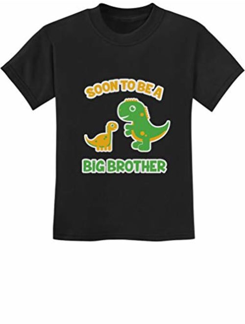 Soon to Be A Big Brother Gift Idea - Raptor Dinosaur Kids T-Shirt with Stickers