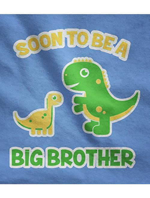 Soon to Be A Big Brother Gift Idea - Raptor Dinosaur Kids T-Shirt with Stickers