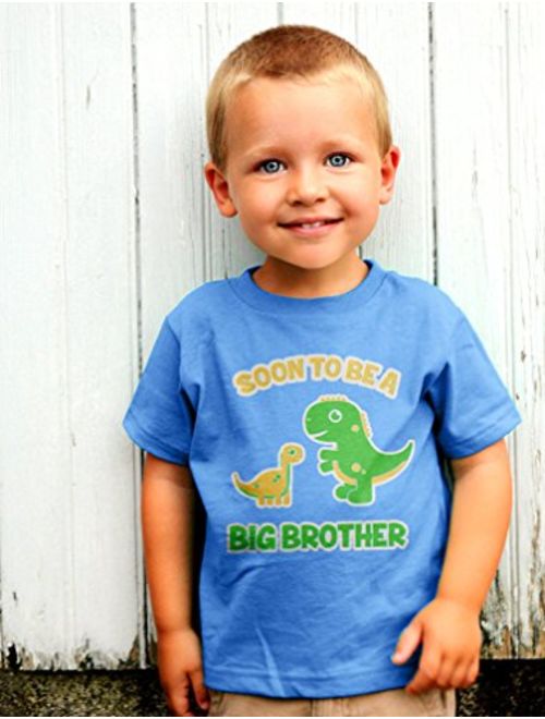 Soon to Be A Big Brother Gift Idea - Raptor Dinosaur Kids T-Shirt with Stickers