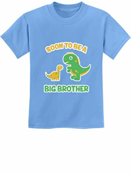 Soon to Be A Big Brother Gift Idea - Raptor Dinosaur Kids T-Shirt with Stickers