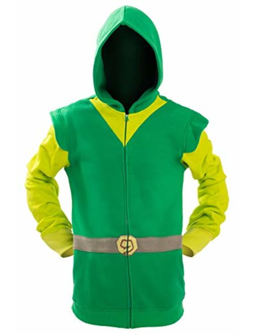 Ya-cos Link Cosplay Hooded Hyrule Warriors Zipper Coat Jacket Green