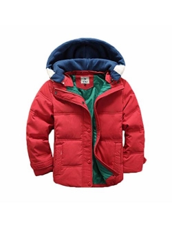 Valentina Kids Winter Latest Thicken Hooded Jacket Warm Quilted Coat Casual Outdoor Cool Cute for Boys Girls Autumn Spring