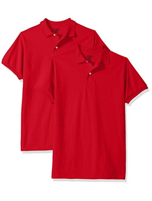 Jerzees Boys' SpotShield Short Sleeve Uniform Polo (2-Pack)