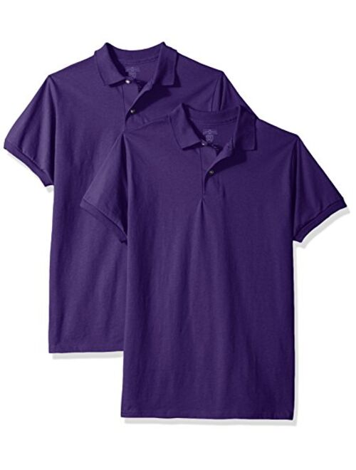 Jerzees Boys' SpotShield Short Sleeve Uniform Polo (2-Pack)