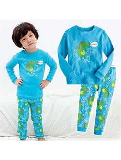 Boys Pajamas 2 Piece Cotton Clothes Long Kids Snug Fit Pjs Toddler Sleepwear Set