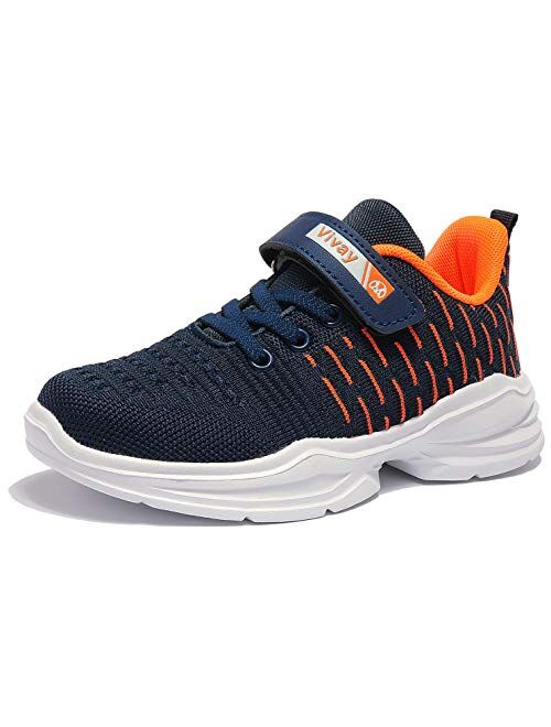 Vivay Boys Tennis Shoes Lightweight Sneakers for Girls Tennis Running Shoes for Little Kid and Big Kid