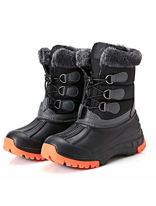 Weestep Toddler Little Kid Boys and Girls Waterprooft Warm Winter Snow Boots