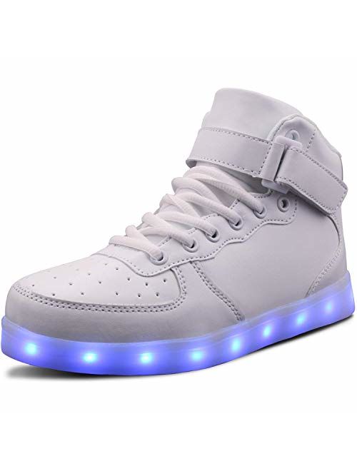 WONZOM LED Light Up Shoes USB Flashing Sneakers for Toddler/Kids Boots