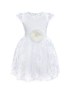 iEFiEL Girls Boutique Princess Lace Flower Dress Wedding Pageant Party Ball Gown