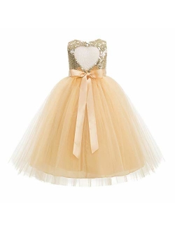 ekidsbridal Heart Cutout Sequin Formal Flower Girl Dress Toddler Girl Dresses 172seq