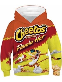 Chaos World Boys' Hoodie Realistic 3D Print Graphic Hooded Sweatshirts Galaxy Animal Pattern