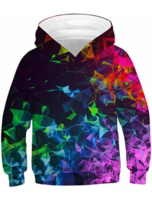 Chaos World Boys' Hoodie Realistic 3D Print Graphic Hooded Sweatshirts Galaxy Animal Pattern