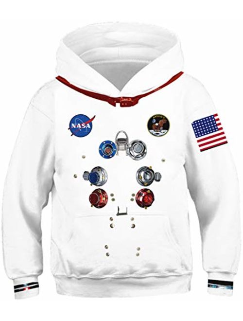 Chaos World Boys' Hoodie Realistic 3D Print Graphic Hooded Sweatshirts Galaxy Animal Pattern