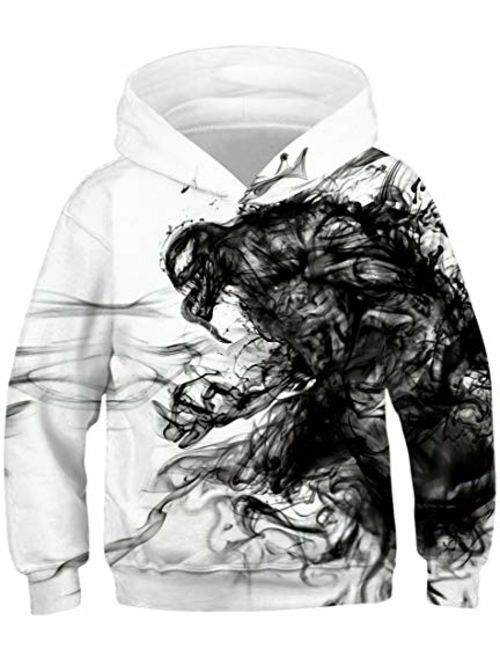 Chaos World Boys' Hoodie Realistic 3D Print Graphic Hooded Sweatshirts Galaxy Animal Pattern