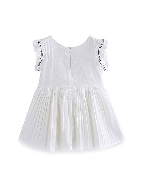 Mud Kingdom Preppy Girls Dresses Linen