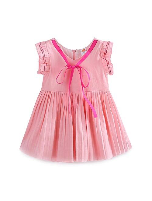 Mud Kingdom Preppy Girls Dresses Linen