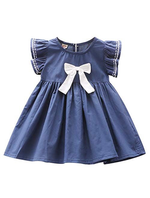 Mud Kingdom Preppy Girls Dresses Linen