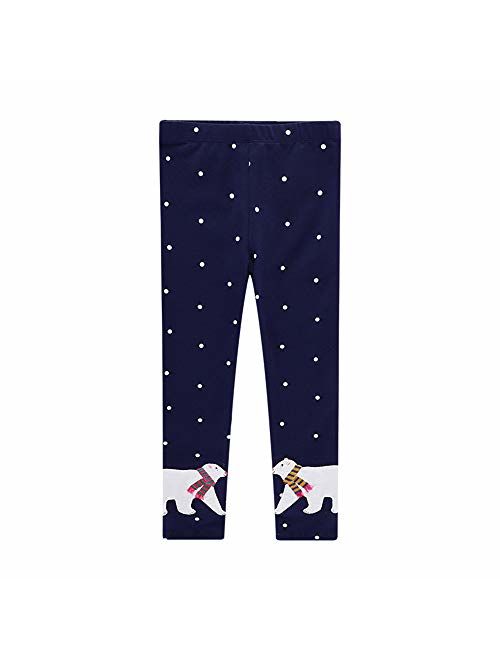 BEILEI CREATIONS Baby Girl Pants Cartoon Kids Cotton Leggings for Girls 18M-6Y