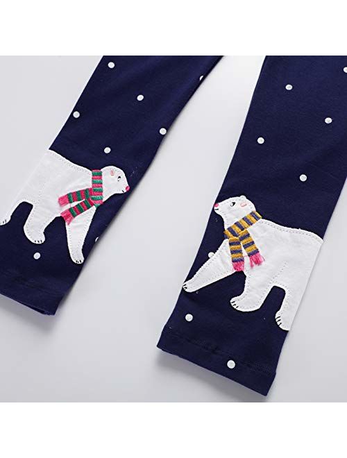 BEILEI CREATIONS Baby Girl Pants Cartoon Kids Cotton Leggings for Girls 18M-6Y