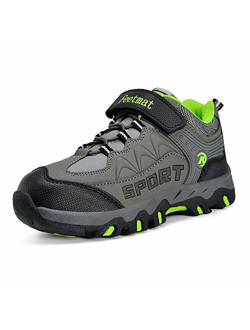 MARSVOVO Boys Girls Hiking Shoes Waterproof Kids Winter Boots Anti-Slip Outdoor Running Shoes