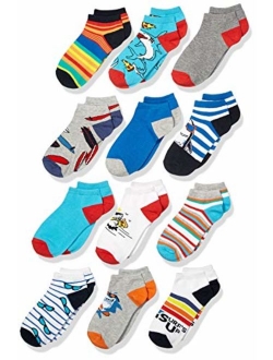 Amazon Brand - Spotted Zebra Kid's 12-Pack Low-Cut Socks