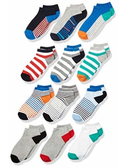 Amazon Brand - Spotted Zebra Kid's 12-Pack Low-Cut Socks