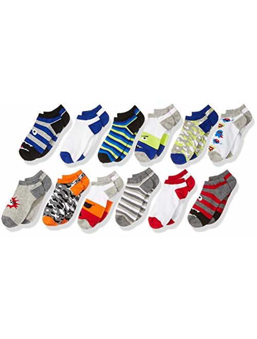 Amazon Brand - Spotted Zebra Kid's 12-Pack Low-Cut Socks