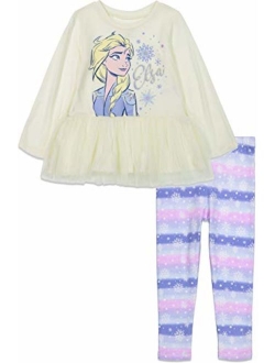 Frozen Girls Peplum Top and Leggings Set