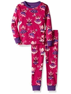 Girls' Organic Cotton Long Sleeve Printed Pajama Sets