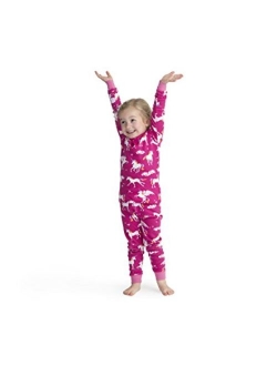 Girls' Organic Cotton Long Sleeve Printed Pajama Sets