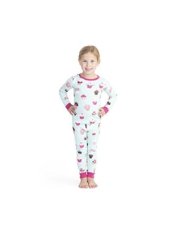Girls' Organic Cotton Long Sleeve Printed Pajama Sets